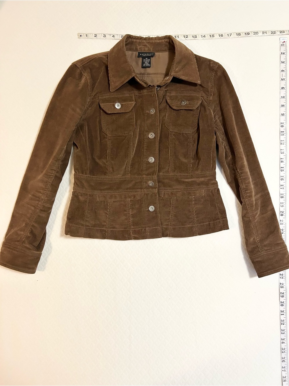 Rafaella Brown Corduroy Button Front Jacket – Classic Casual